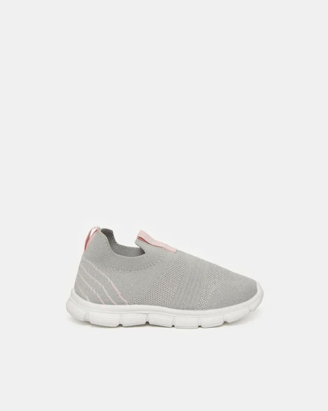 Girls Grey Fkyknit Slip-On sold by Redtag