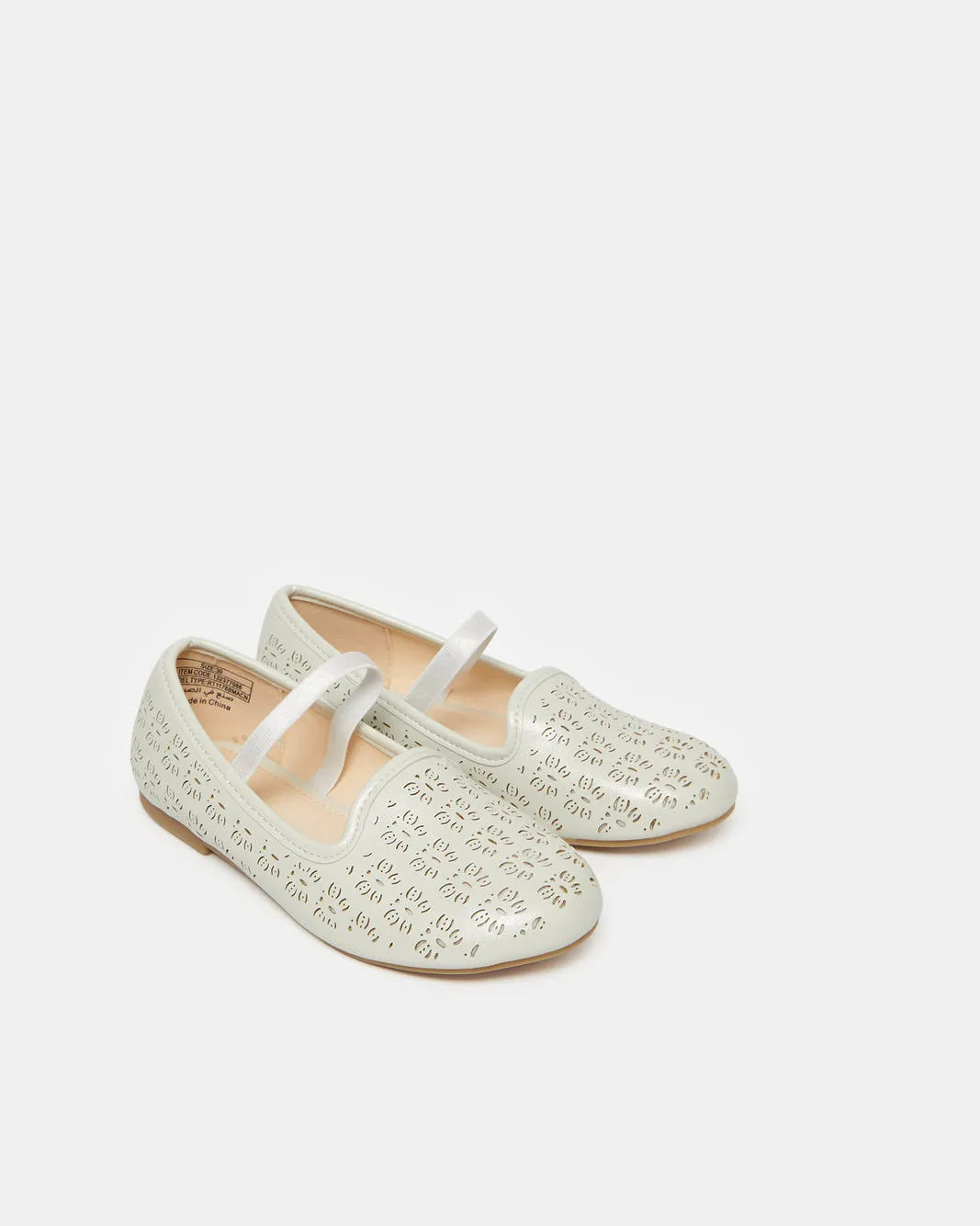 Girls White Laser Cut Ballerina sold by Redtag product image thumbnail 2