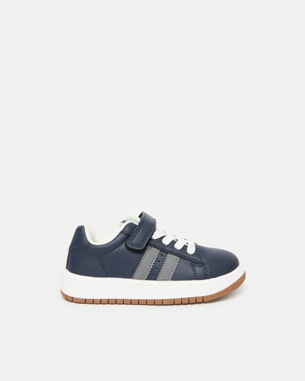 Boys Navy Material Block Sneakers sold by Redtag