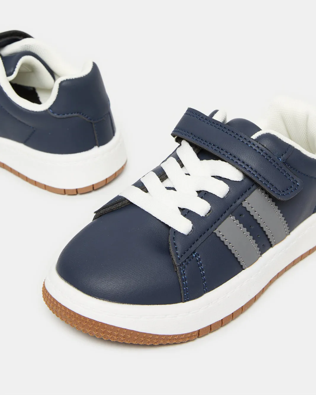 Boys Navy Material Block Sneakers sold by Redtag product image thumbnail 3
