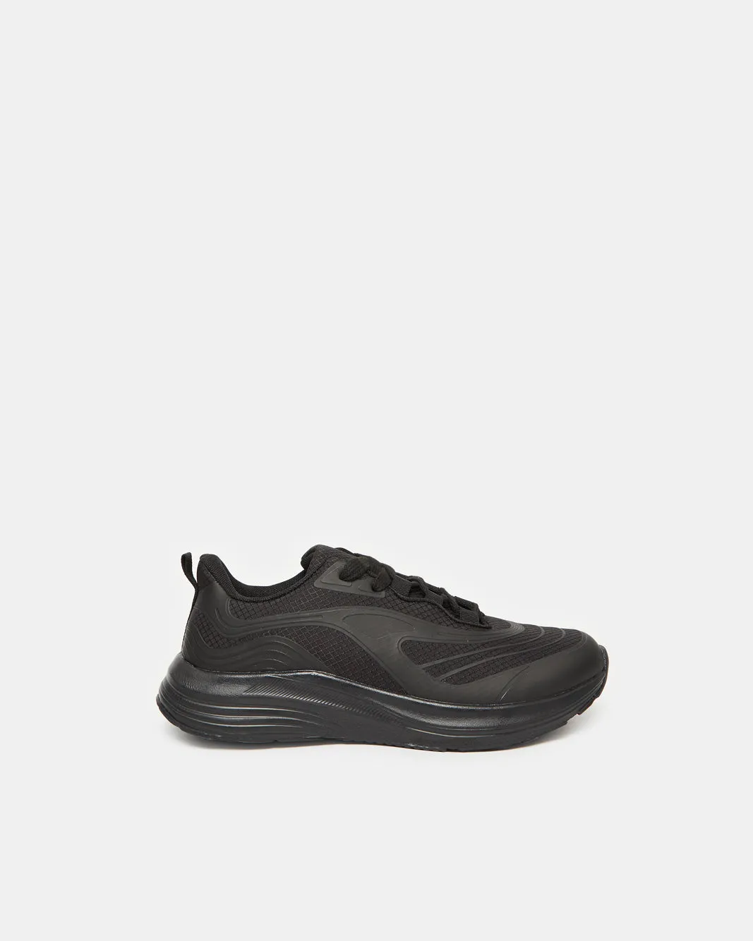 Senior Boys Triple Black Trainers sold by Redtag