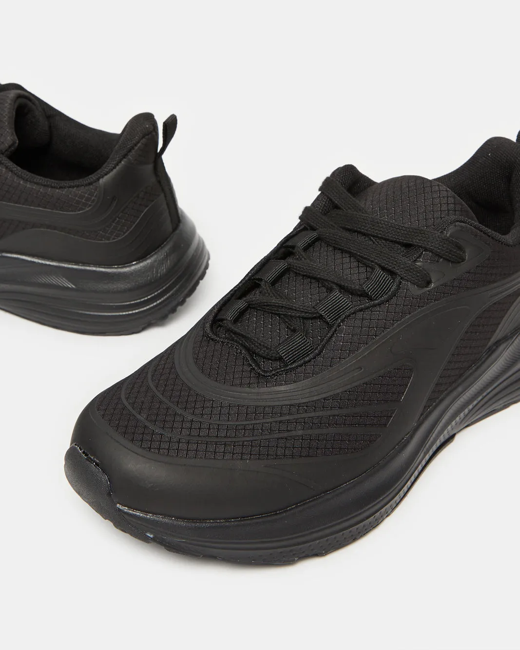 Senior Boys Triple Black Trainers sold by Redtag product image thumbnail 3