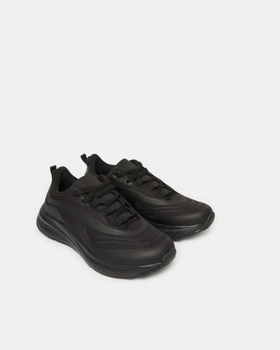 Senior Boys Triple Black Trainers sold by Redtag product image thumbnail 2