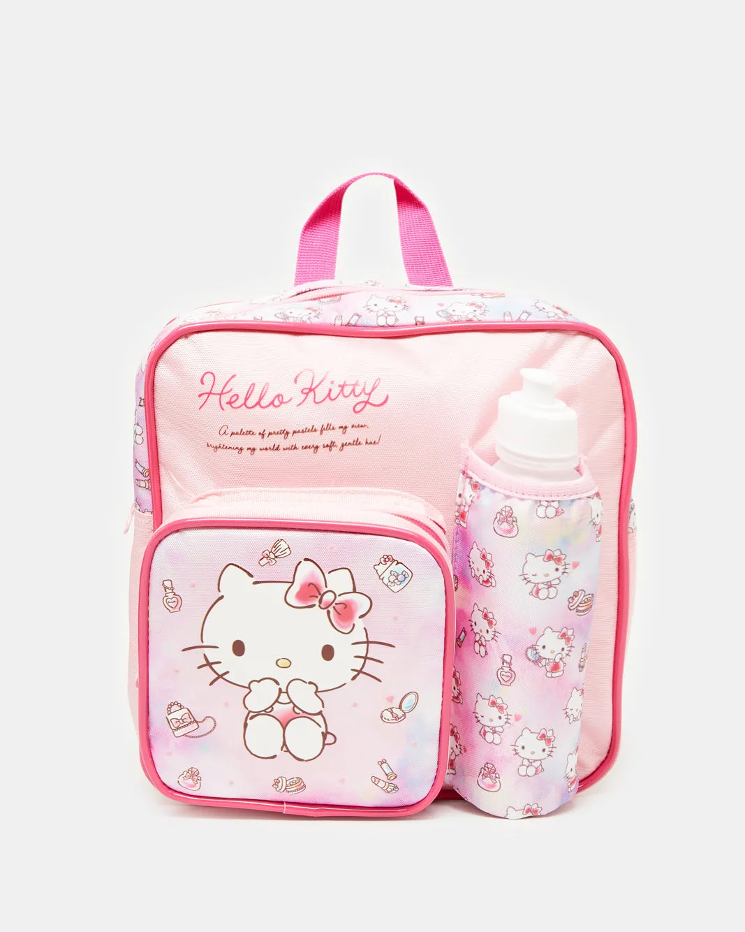 Girls Pink Hello Kitty Kinder Bag With Water Bottle & Lunch Box (Pack of 3) sold by Redtag