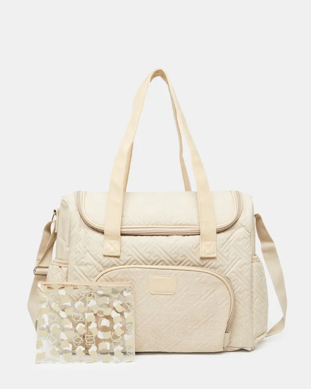 Beige Diaper Bag With Changing Matt (2 Piece) sold by Redtag