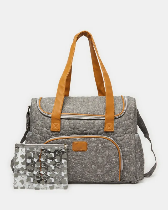 Grey Diaper Bag With Changing Matt (2 Piece) sold by Redtag
