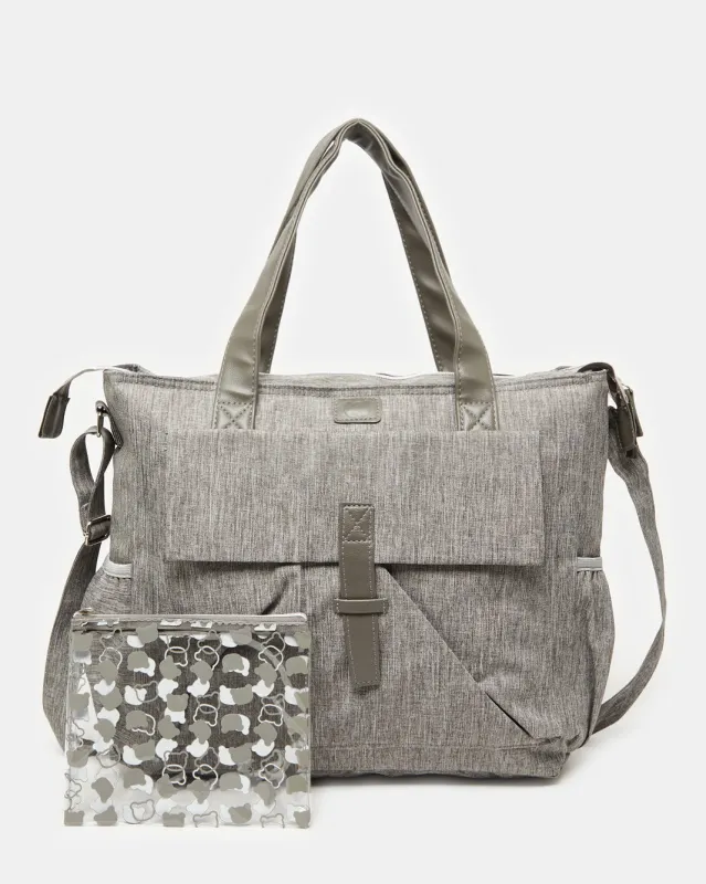 Grey Diaper Bag With Changing Matt (2 Piece) sold by Redtag