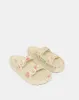 Women Beige Printed Buckle Trim Slide sold by Redtag