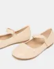 Senior Girls Beige Flower Embellished Ballerina sold by Redtag