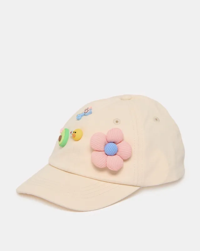 Girls Beige Embellished Cap sold by Redtag