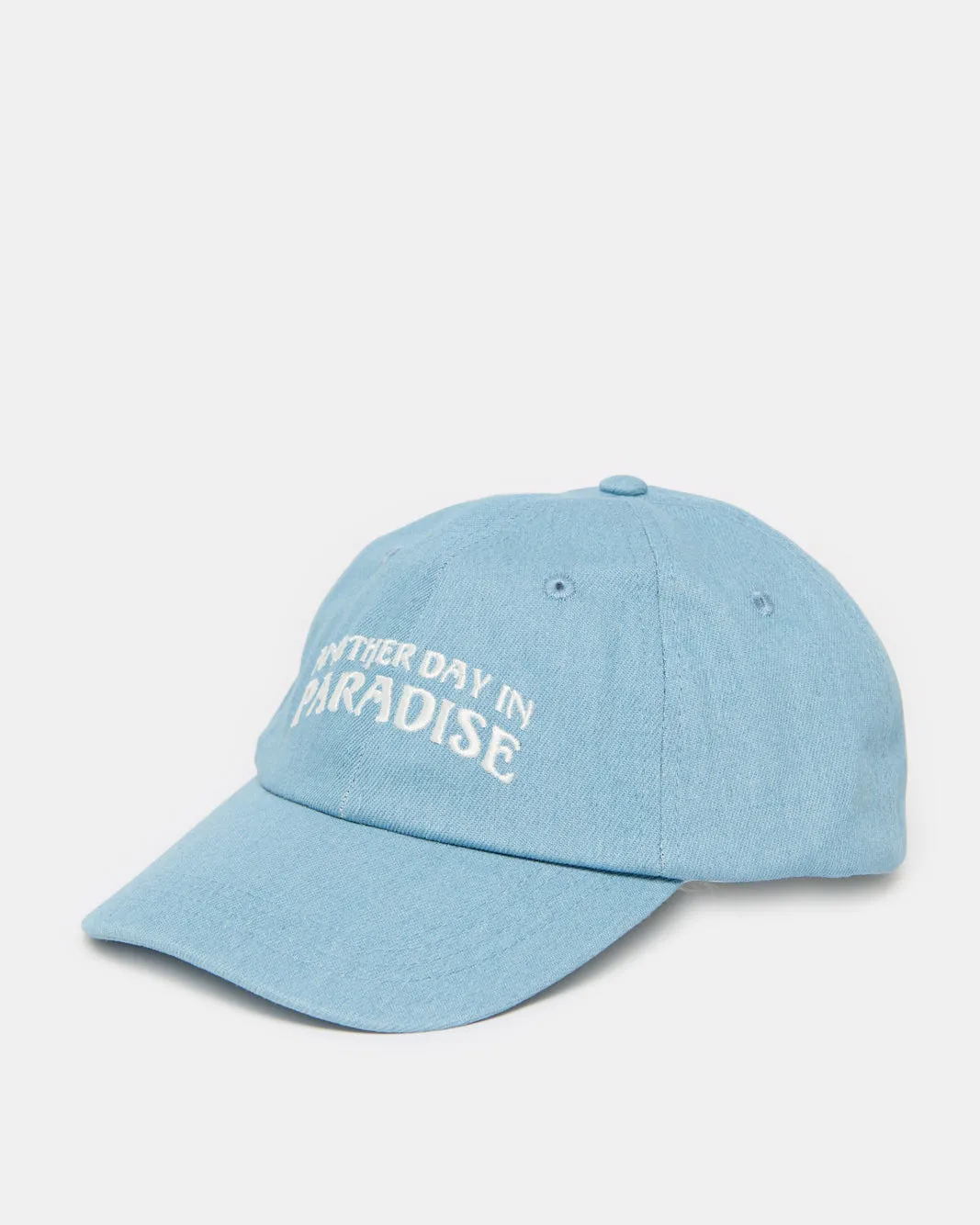 Women Blue Embroidered Denim Cap sold by Redtag