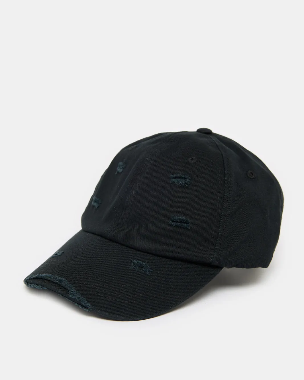 Women Black Denim Ripped Cap sold by Redtag