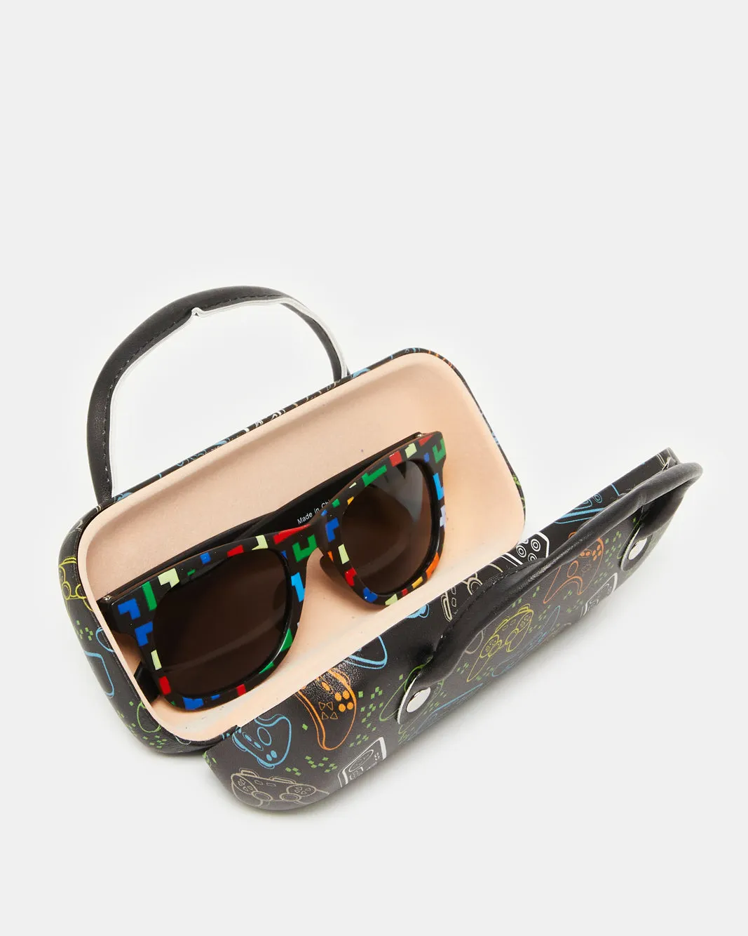 Boys Black Wayfarer Sunglasses With Printed Case (2 Piece) sold by Redtag product image thumbnail 5