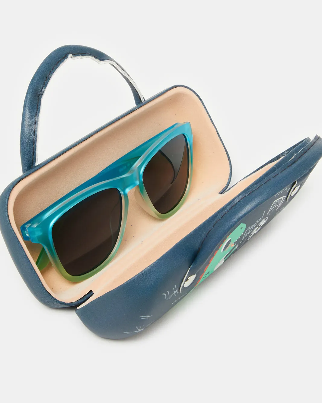 Boys Blue Wayfarer Sunglasses With Printed Case (2 Piece) sold by Redtag product image thumbnail 5
