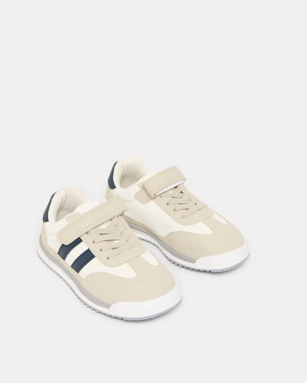 Boys White And Beige Material Block Sneakers sold by Redtag product image thumbnail 2