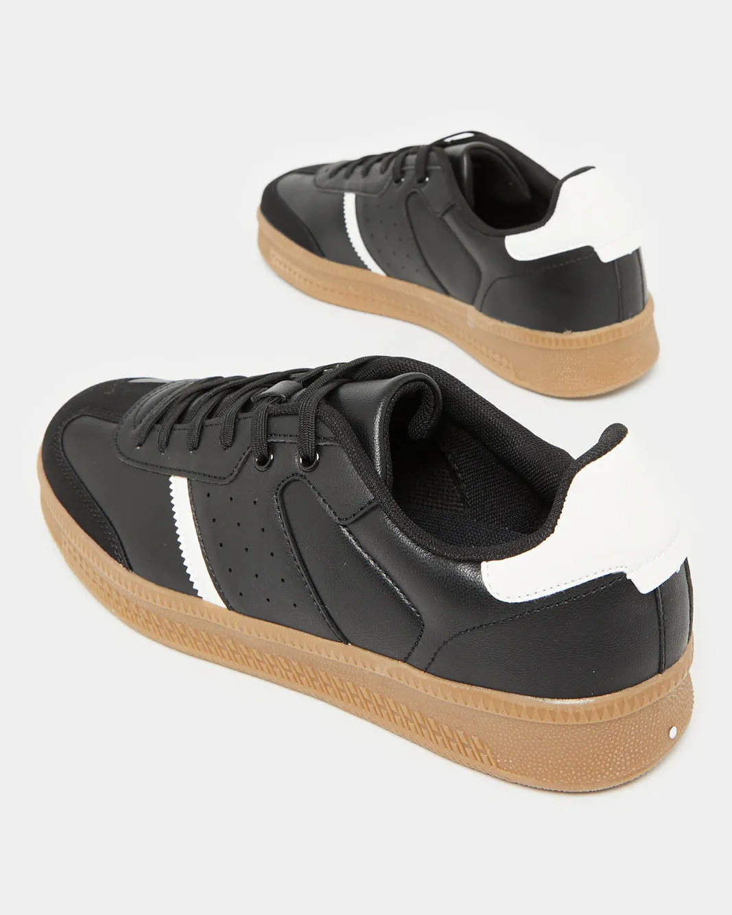 Men Black Material Block Sneakers sold by Redtag product image thumbnail 4