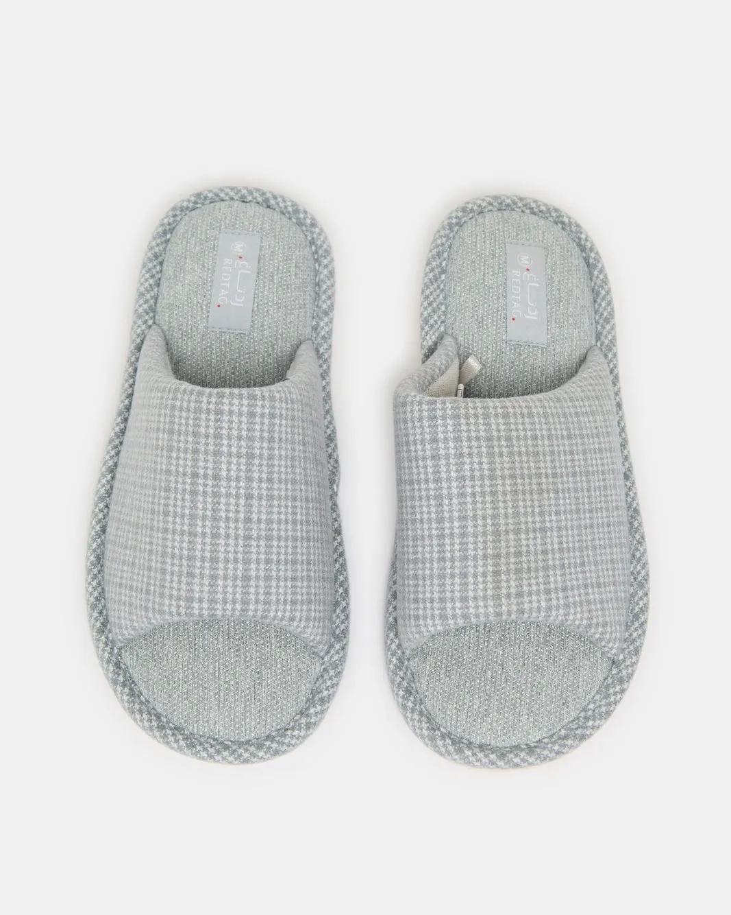 Men Grey Checkered Slipper sold by Redtag product image thumbnail 2