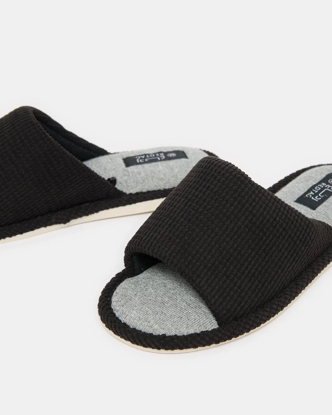 Men Grey And Black Slipper sold by Redtag product image thumbnail 3