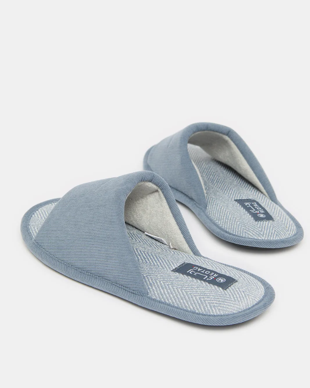 Men Blue Embossed Slippers sold by Redtag product image thumbnail 4