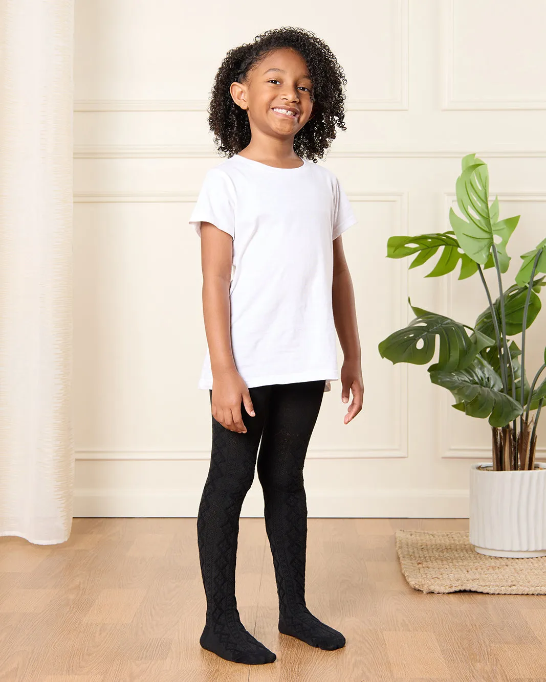 Girls Black Solid Tights sold by Redtag product image thumbnail 2