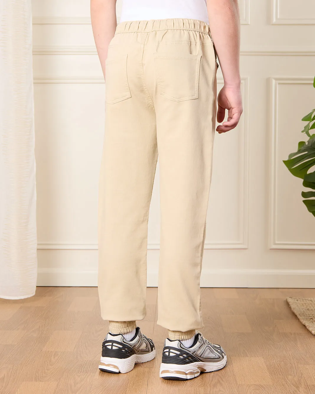 Senior Boys Beige Pull On Joggers sold by Redtag product image thumbnail 3