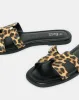 Women Black Leopard Printed Mule sold by Redtag