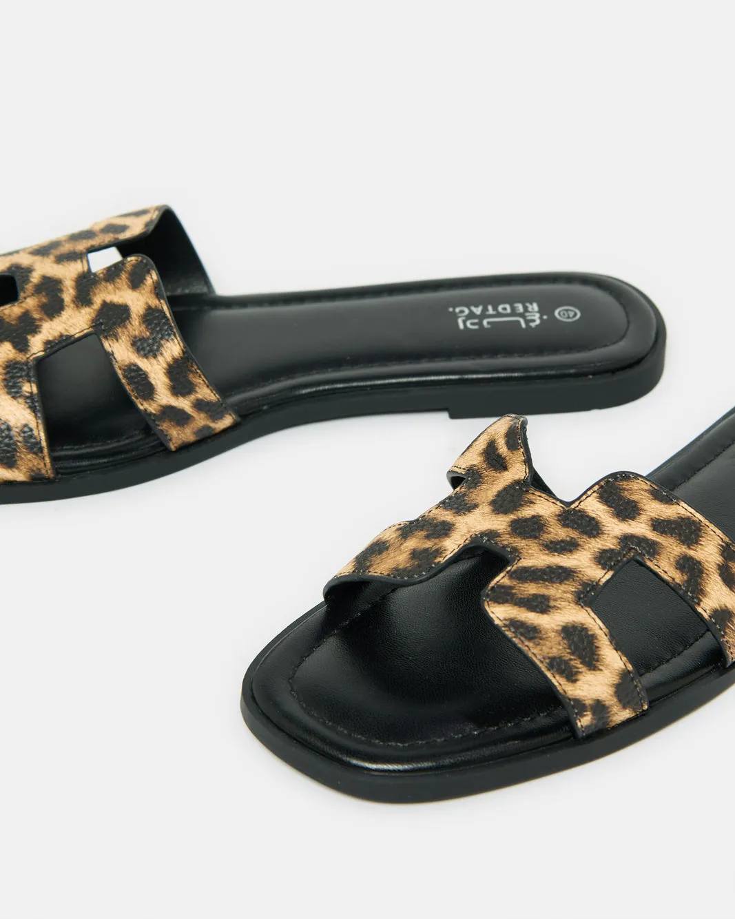 Women Black Leopard Printed Mule sold by Redtag product image thumbnail 3