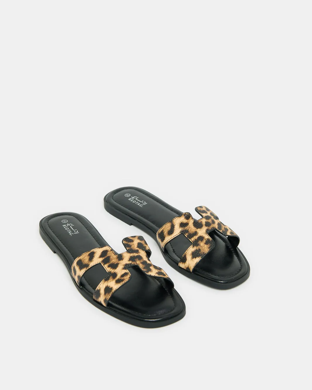 Women Black Leopard Printed Mule sold by Redtag product image thumbnail 2