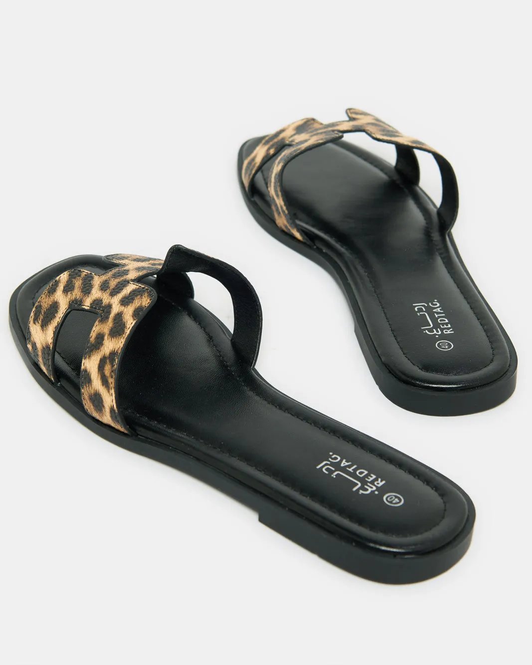 Women Black Leopard Printed Mule sold by Redtag product image thumbnail 4