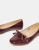 Women Burgundy Bow Embellished Ballerina sold by Redtag