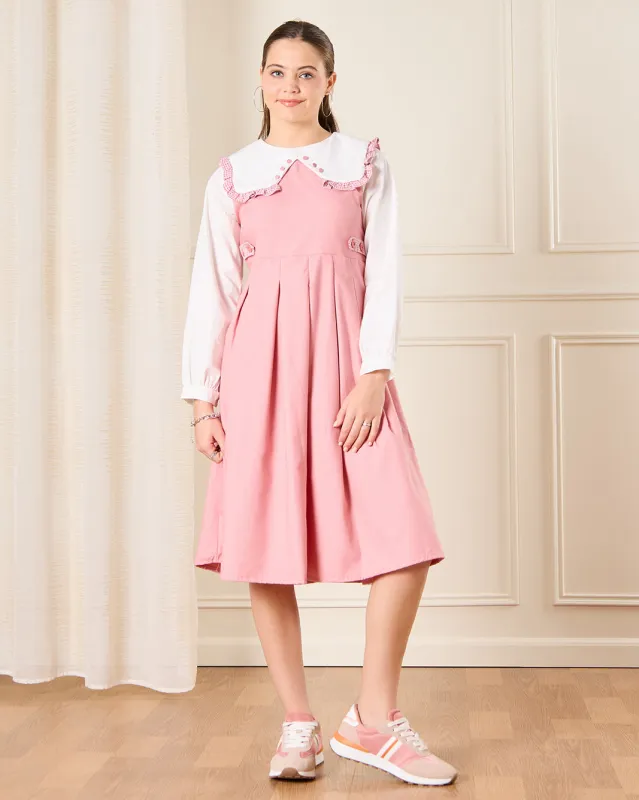 Senior Girls Pink Uniform Dress sold by Redtag