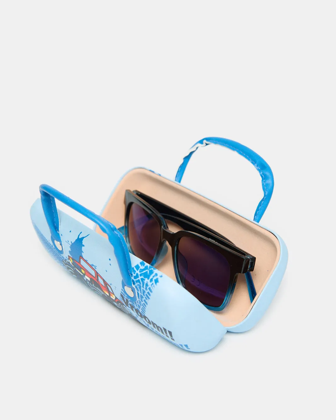 Boys Blue And Black Wayfarer Sunglasses With Printed Case sold by Redtag product image thumbnail 3
