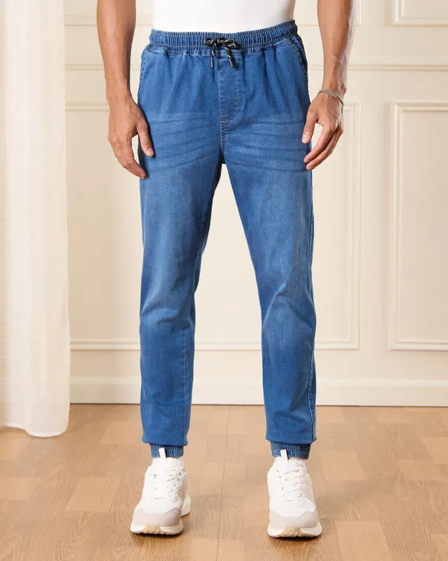 Men Blue Jogger Fit Denim Jeans sold by Redtag