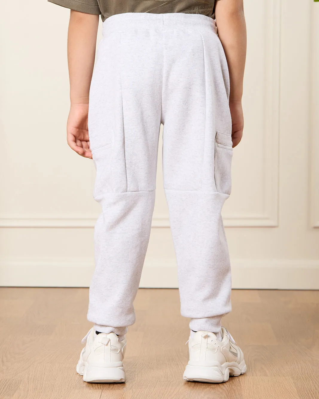 Boys Grey Cut And Sew Jogger Pants sold by Redtag product image thumbnail 3