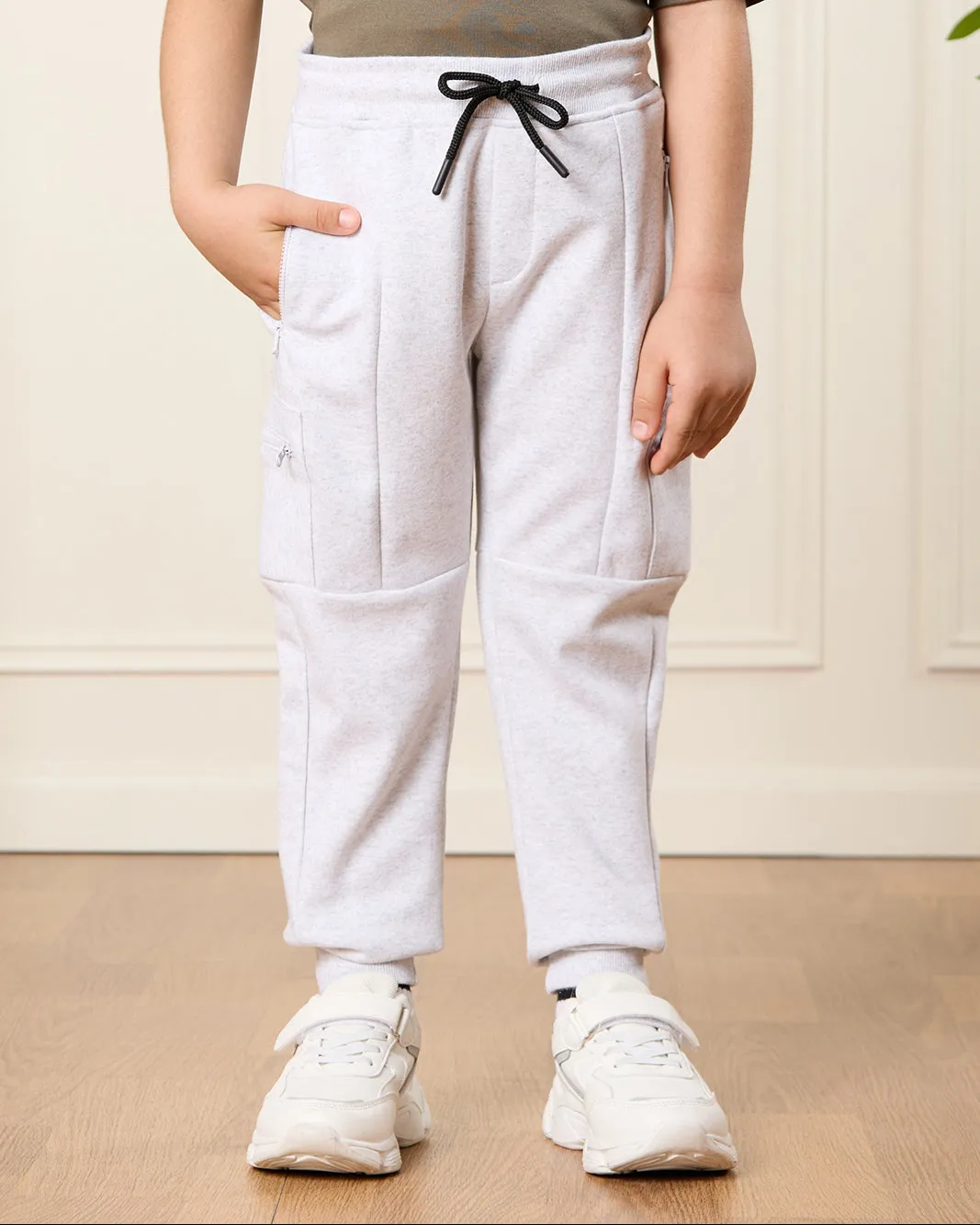 Boys Grey Cut And Sew Jogger Pants sold by Redtag