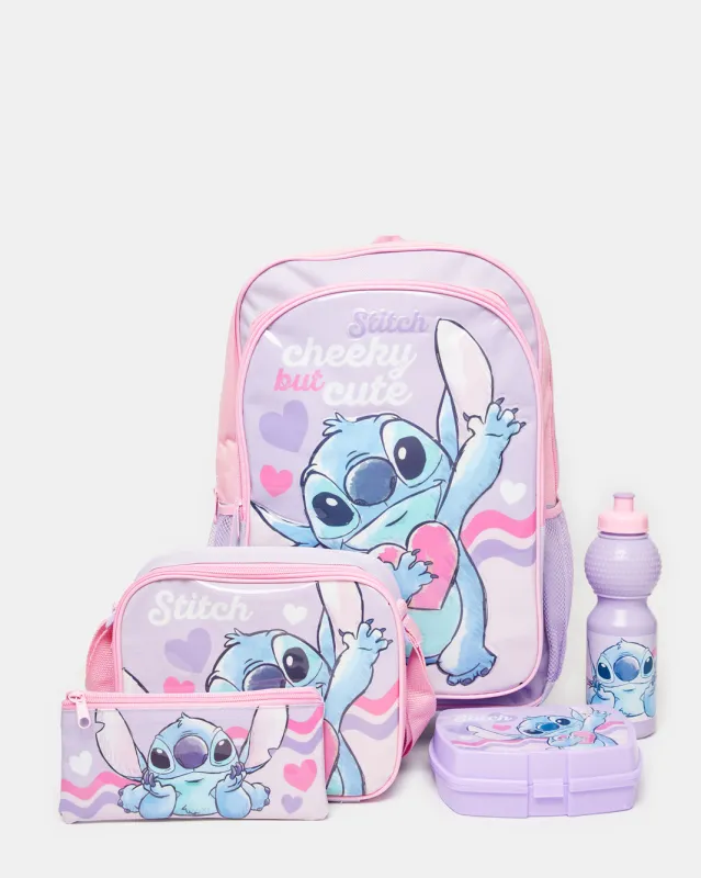 Girls  Pink And Purple Stitch 5 In 1 Value Pack (16 Inch) sold by Redtag