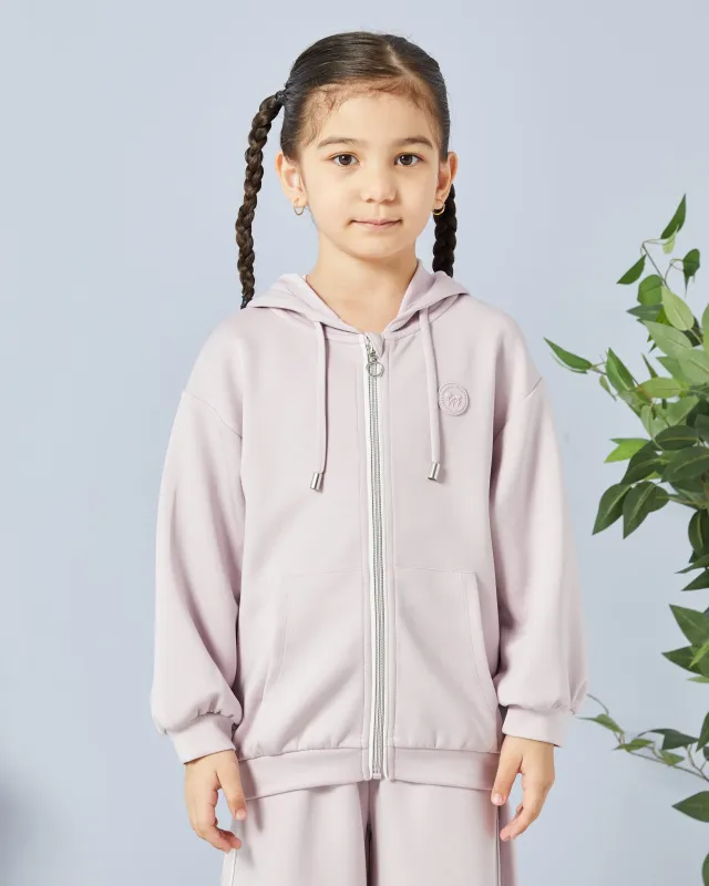 Girls Lilac Modal Hooded Sweatshirt sold by Redtag
