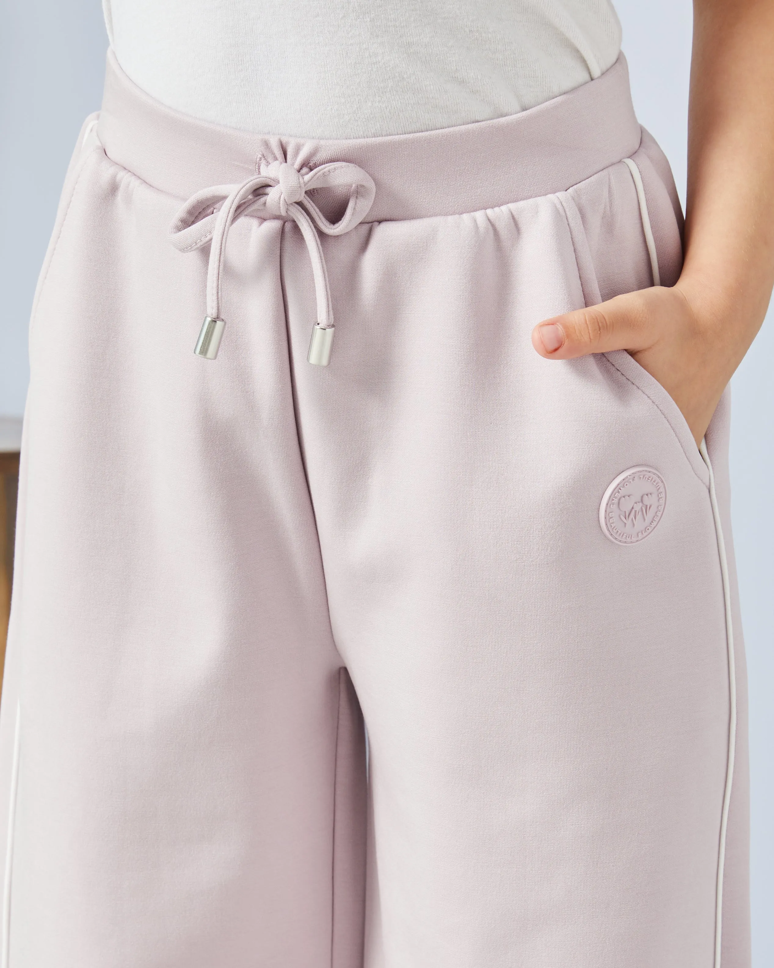 Girls Lilac Wide Leg Active Track Pants sold by Redtag product image thumbnail 4