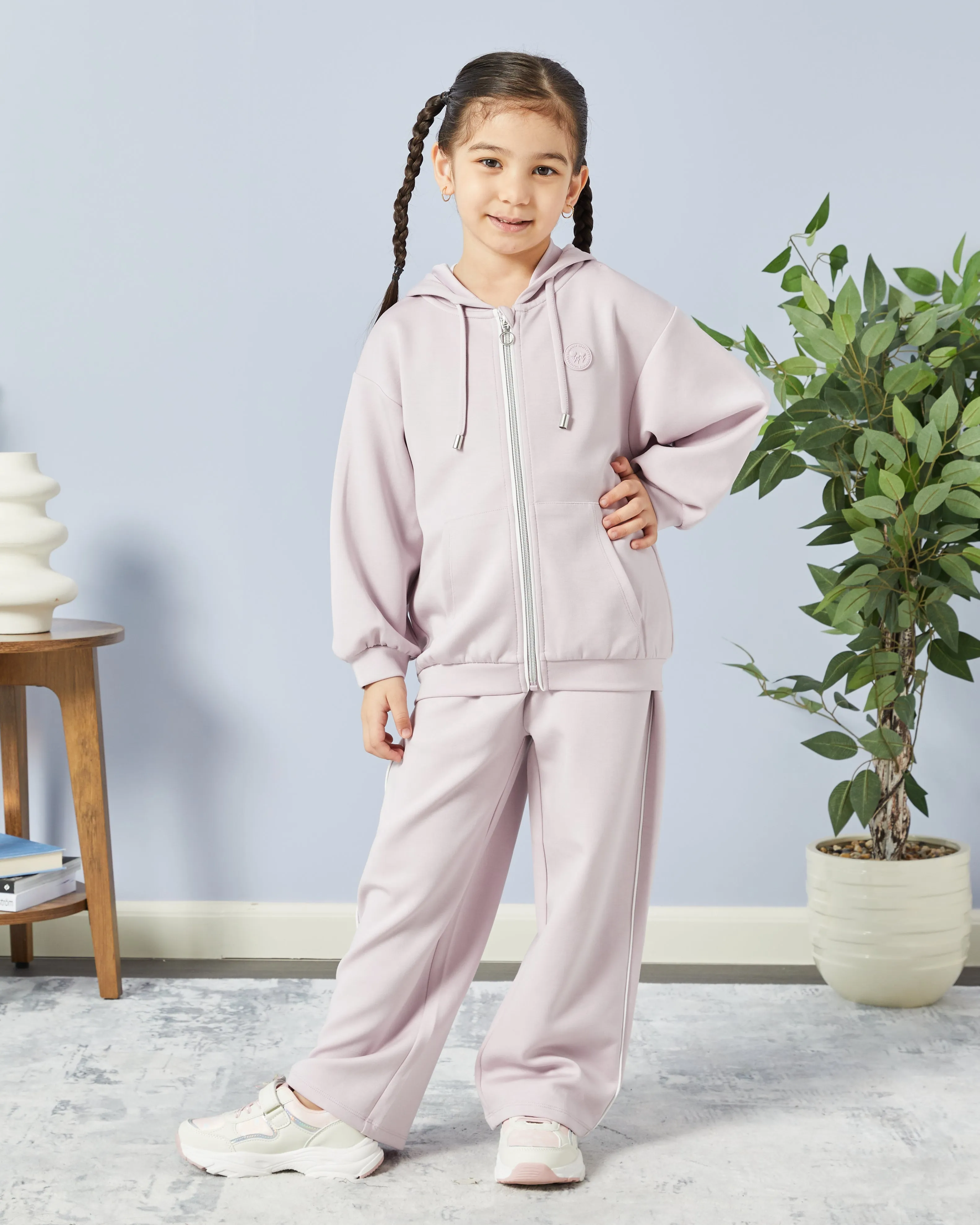 Girls Lilac Wide Leg Active Track Pants sold by Redtag product image thumbnail 2