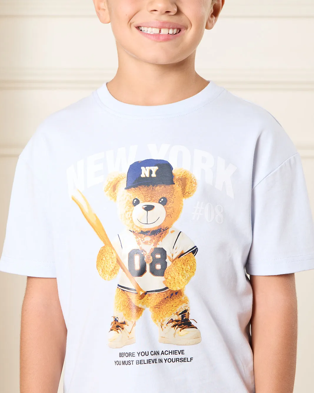 Boys Blue New York Printed T-Shirt sold by Redtag product image thumbnail 4