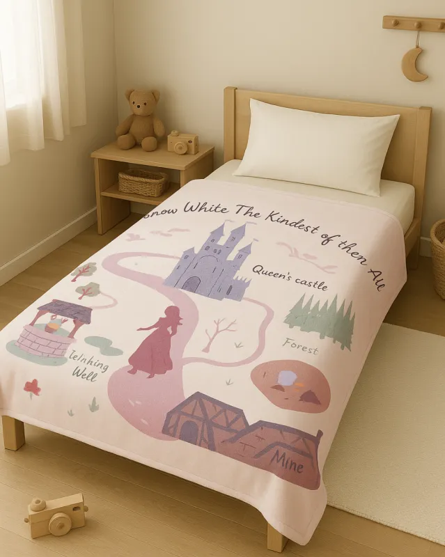 Disney Snow White Flannel Blanket (Single Size) made by Redtag