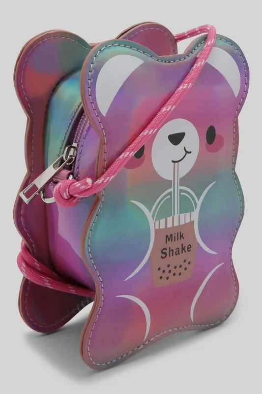 Girls Multicolour Teddy Bear Crossbody Bag sold by Redtag