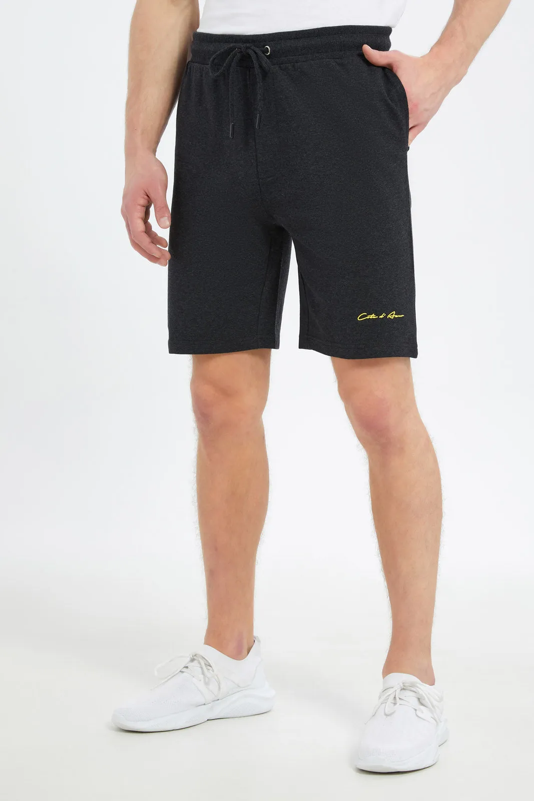 Men Charcoal Pull-On Short sold by Redtag