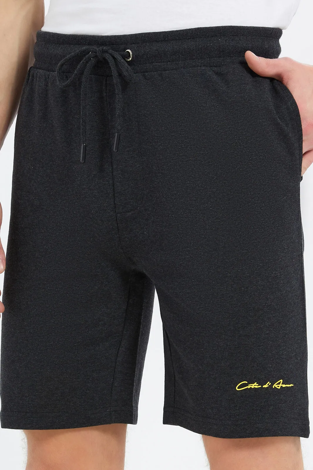 Men Charcoal Pull-On Short sold by Redtag product image thumbnail 4
