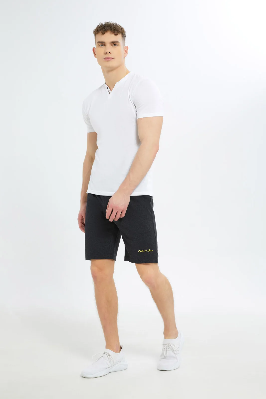 Men Charcoal Pull-On Short sold by Redtag product image thumbnail 2