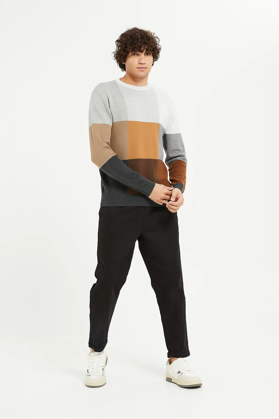 Men Black Plain Pull On Trouser sold by Redtag product image thumbnail 2