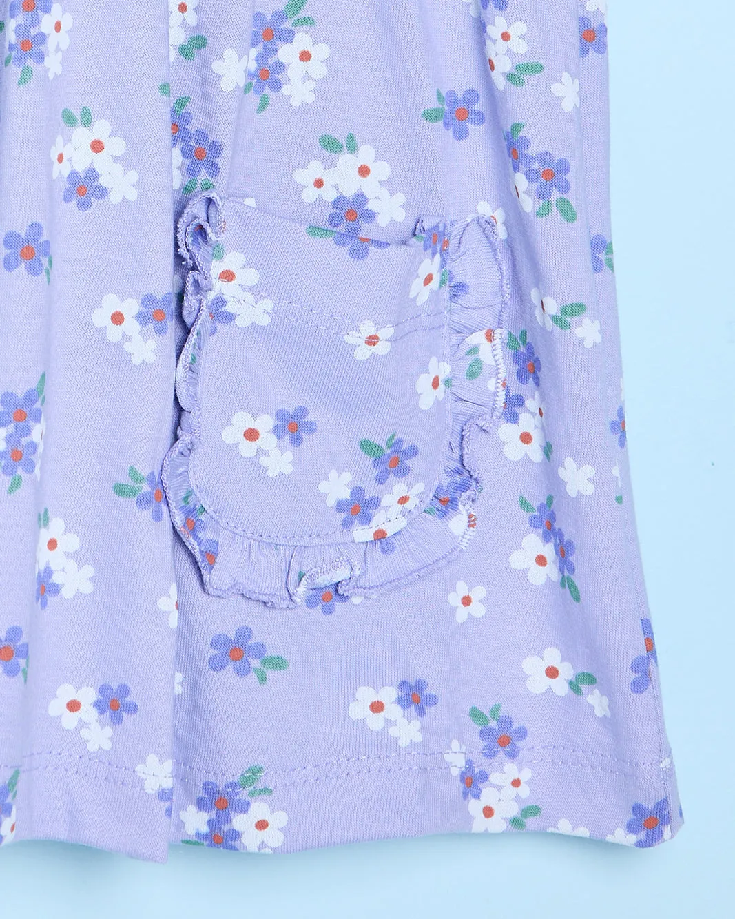 Infant Girls Lilac Floral Print Dress sold by Redtag product image thumbnail 4