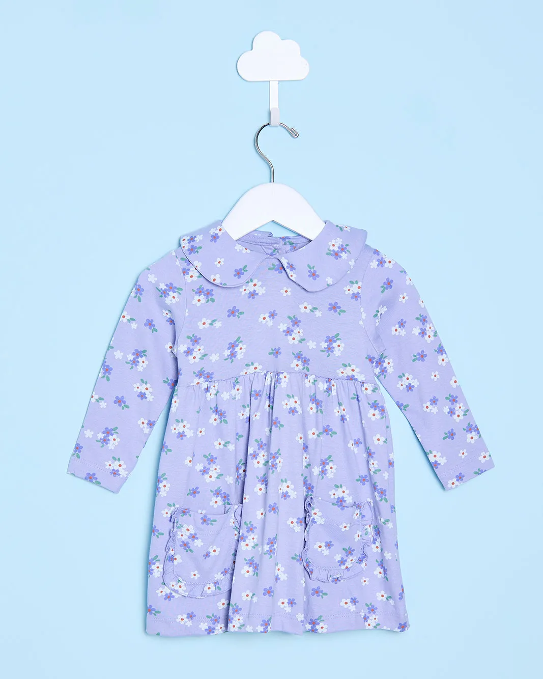Infant Girls Lilac Floral Print Dress sold by Redtag