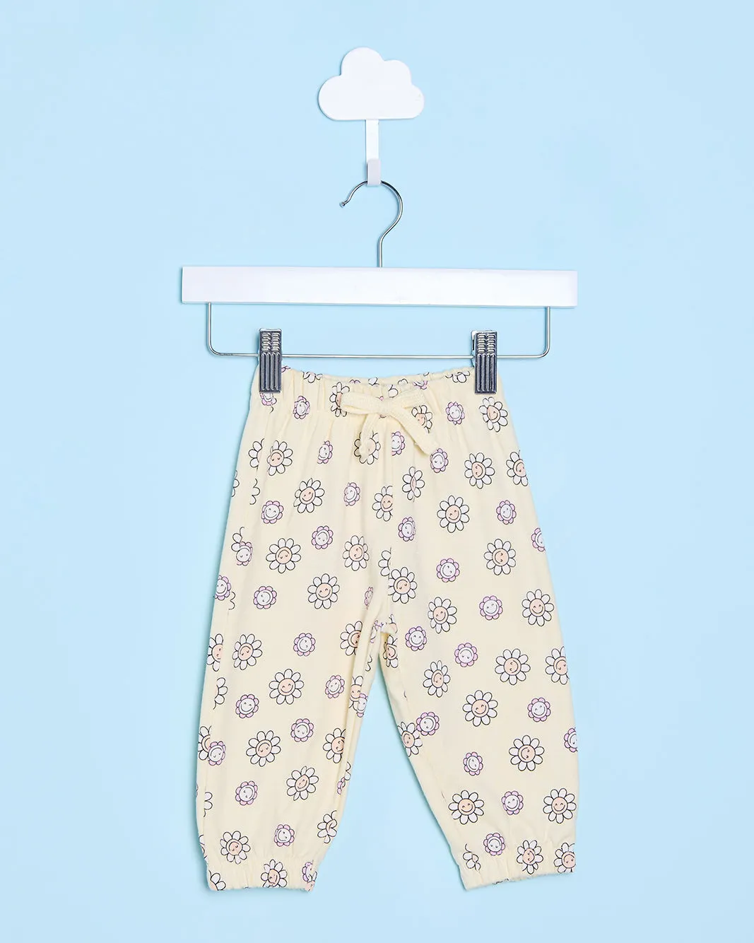 Infant Girls Yellow Floral Print Jogger Pants sold by Redtag