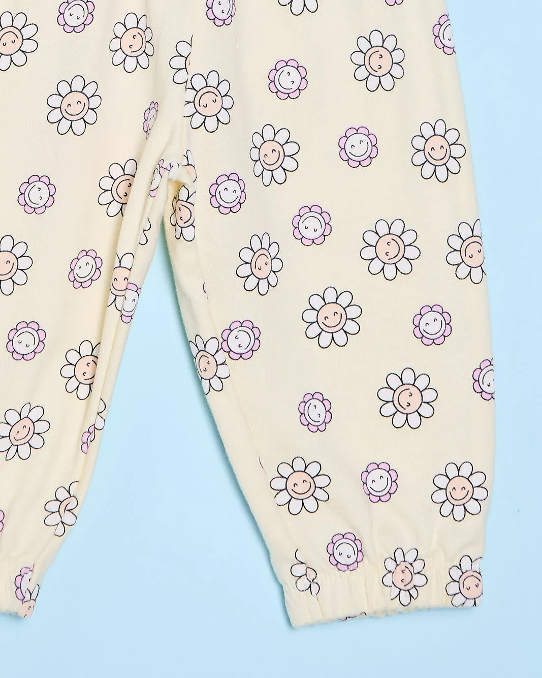 Infant Girls Yellow Floral Print Jogger Pants sold by Redtag product image thumbnail 4